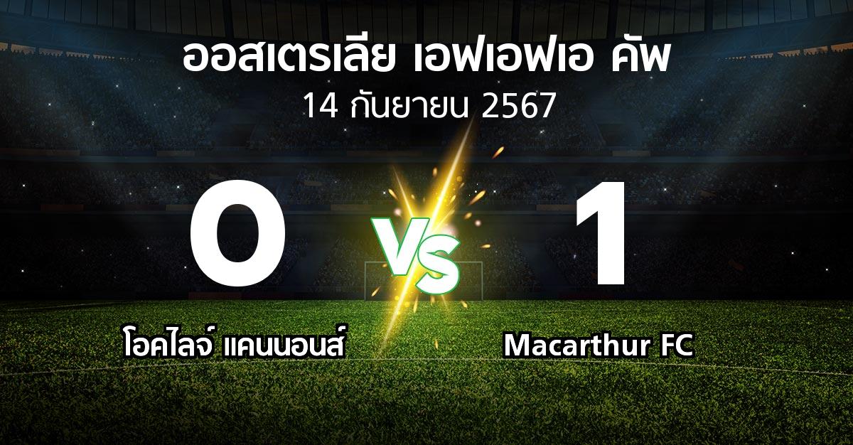 ผลบอล : โอคไลจ์ แคนนอนส์ vs Macarthur FC (ออสเตรเลีย-เอฟเอฟเอ-คัพ 2024)