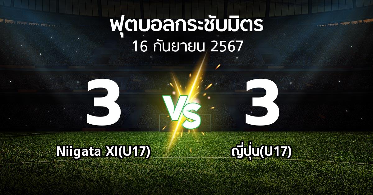 โปรแกรมบอล : Niigata XI(U17) vs ญี่ปุ่น(U17) (ฟุตบอลกระชับมิตร)