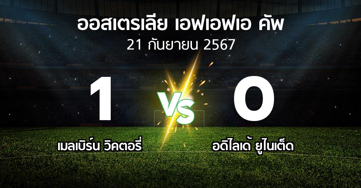 ผลบอล : เมลเบิร์น วิคตอรี่ vs อดิไลเด้ ยูไนเต็ด (ออสเตรเลีย-เอฟเอฟเอ-คัพ 2024)