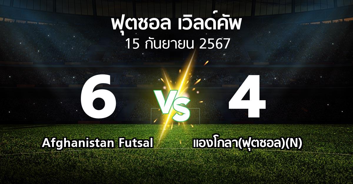 ผลบอล : Afghanistan Futsal vs แองโกลา(ฟุตซอล)(N) (ฟุตซอล-เวิลด์คัพ 2024)