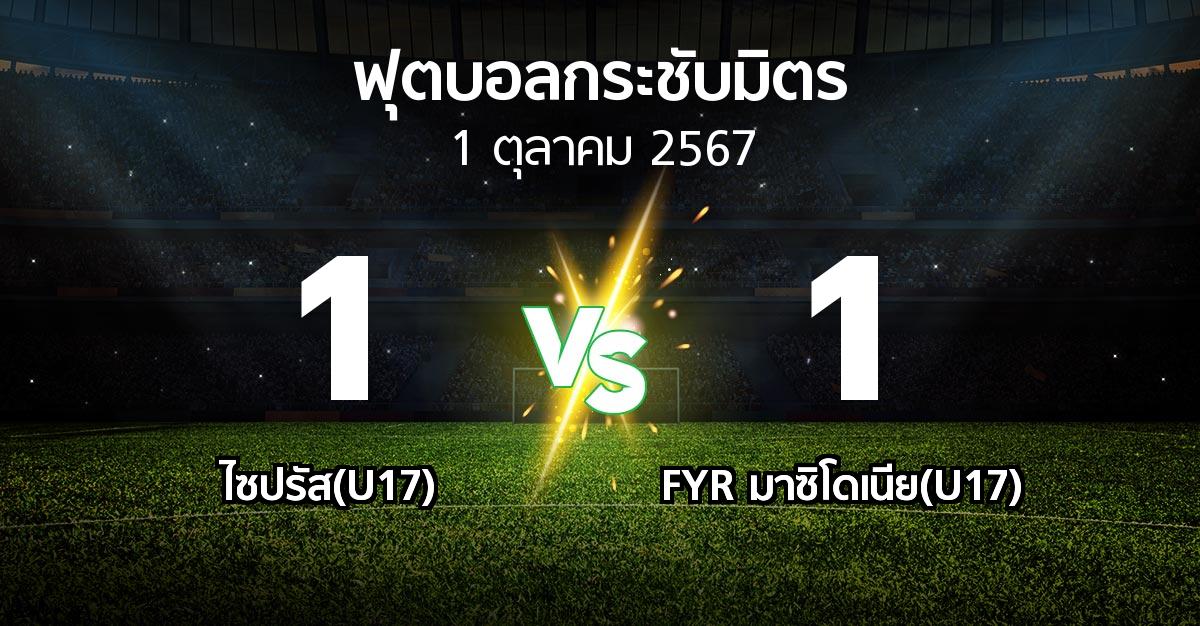 ผลบอล : ไซปรัส(U17) vs FYR มาซิโดเนีย(U17) (ฟุตบอลกระชับมิตร)