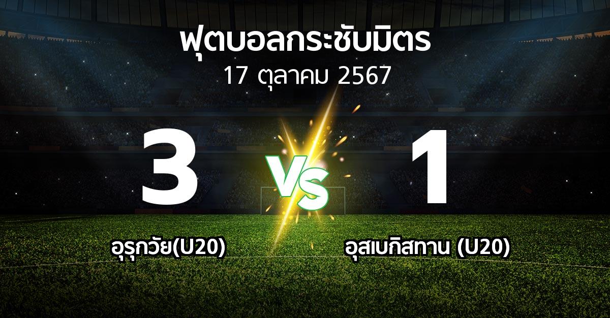 โปรแกรมบอล : อุรุกวัย(U20) vs อุสเบกิสทาน (U20) (ฟุตบอลกระชับมิตร)