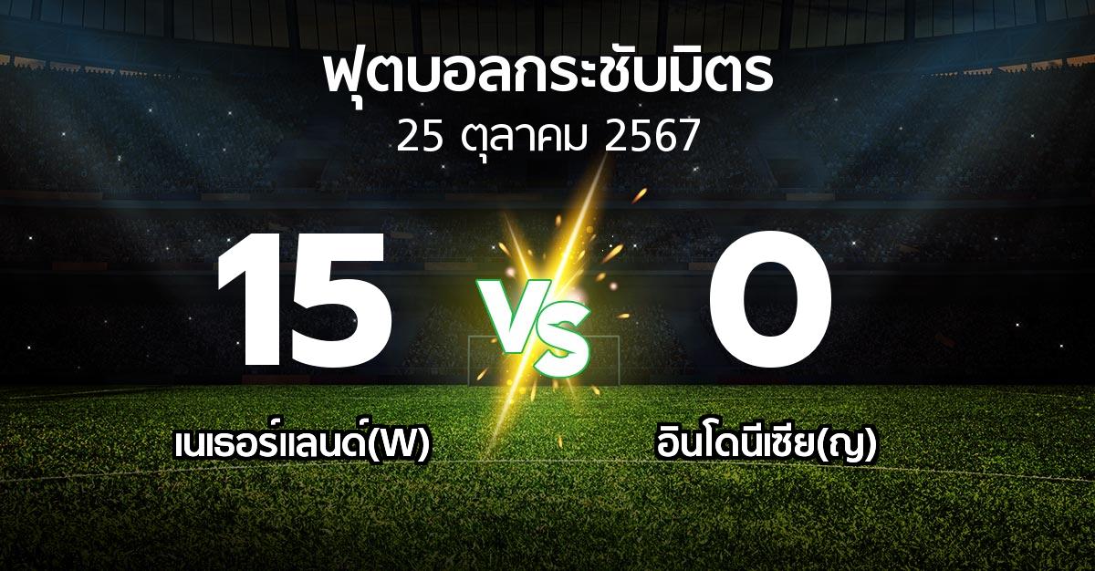 โปรแกรมบอล : เนเธอร์แลนด์(W) vs อินโดนีเซีย(ญ) (ฟุตบอลกระชับมิตร)