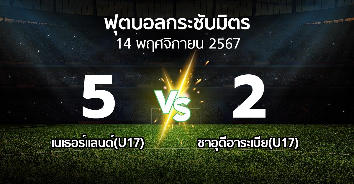 โปรแกรมบอล : เนเธอร์แลนด์(U17) vs ซาอุดีอาระเบีย(U17) (ฟุตบอลกระชับมิตร)