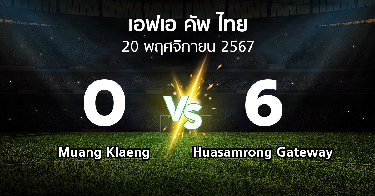 ผลบอล : Muang Klaeng vs Huasamrong Gateway (ไทยเอฟเอคัพ 2024-2025)