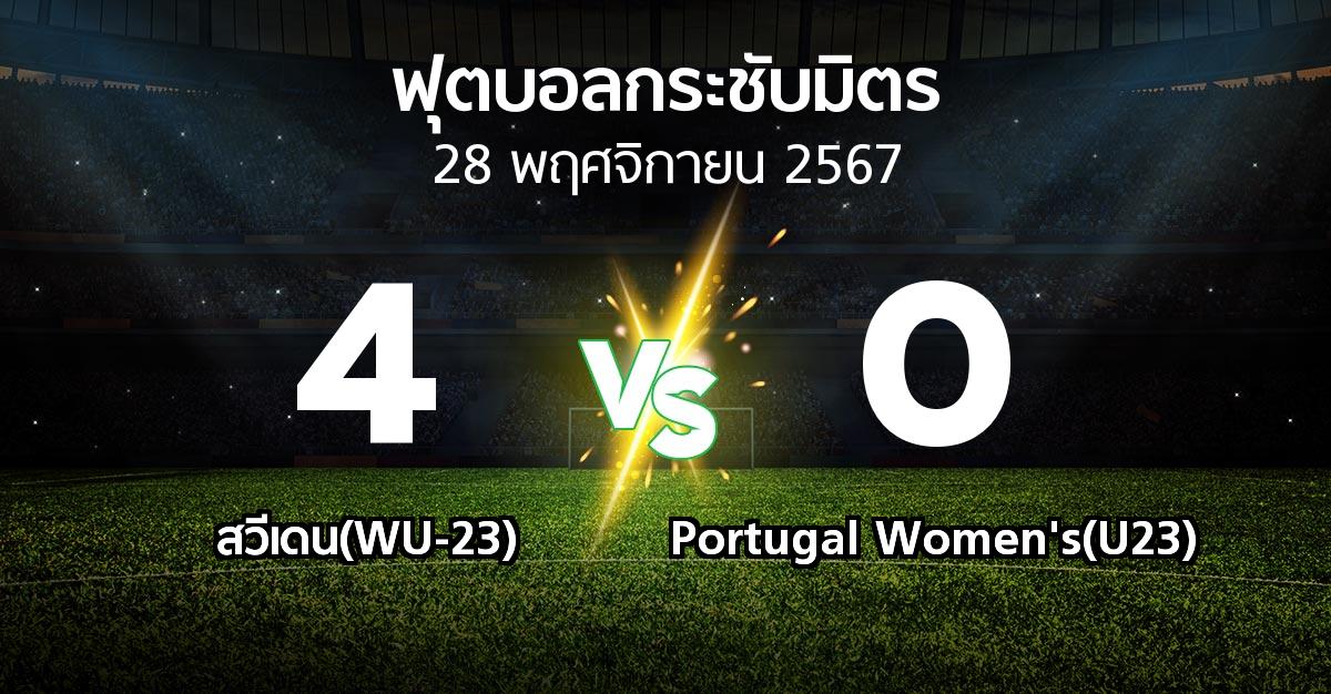 โปรแกรมบอล : สวีเดน(WU-23) vs Portugal Women's(U23) (ฟุตบอลกระชับมิตร)