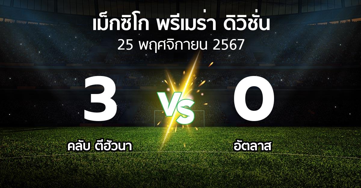 ผลบอล : คลับ ตีฮัวนา vs อัตลาส (เม็กซิโก-พรีเมร่า-ดิวิชั่น 2024-2025)