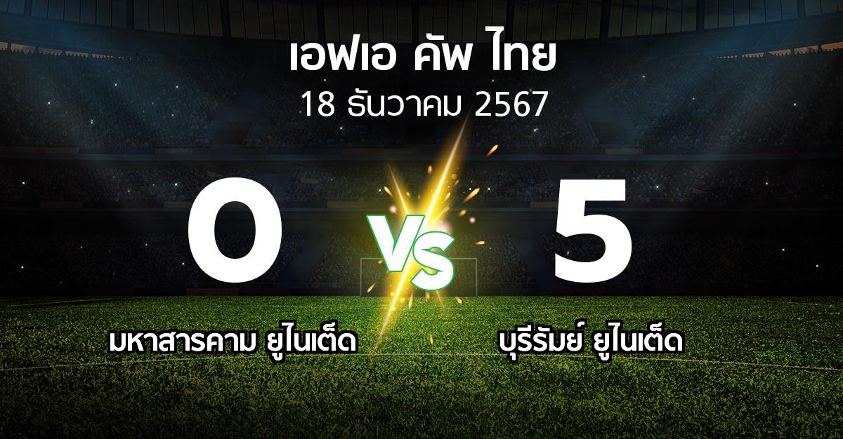 ผลบอล : มหาสารคาม ยูไนเต็ด vs บุรีรัมย์ ยูไนเต็ด (ไทยเอฟเอคัพ 2024-2025)