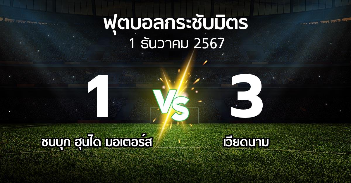 โปรแกรมบอล : ชนบุก ฮุนได มอเตอร์ส vs เวียดนาม (ฟุตบอลกระชับมิตร)