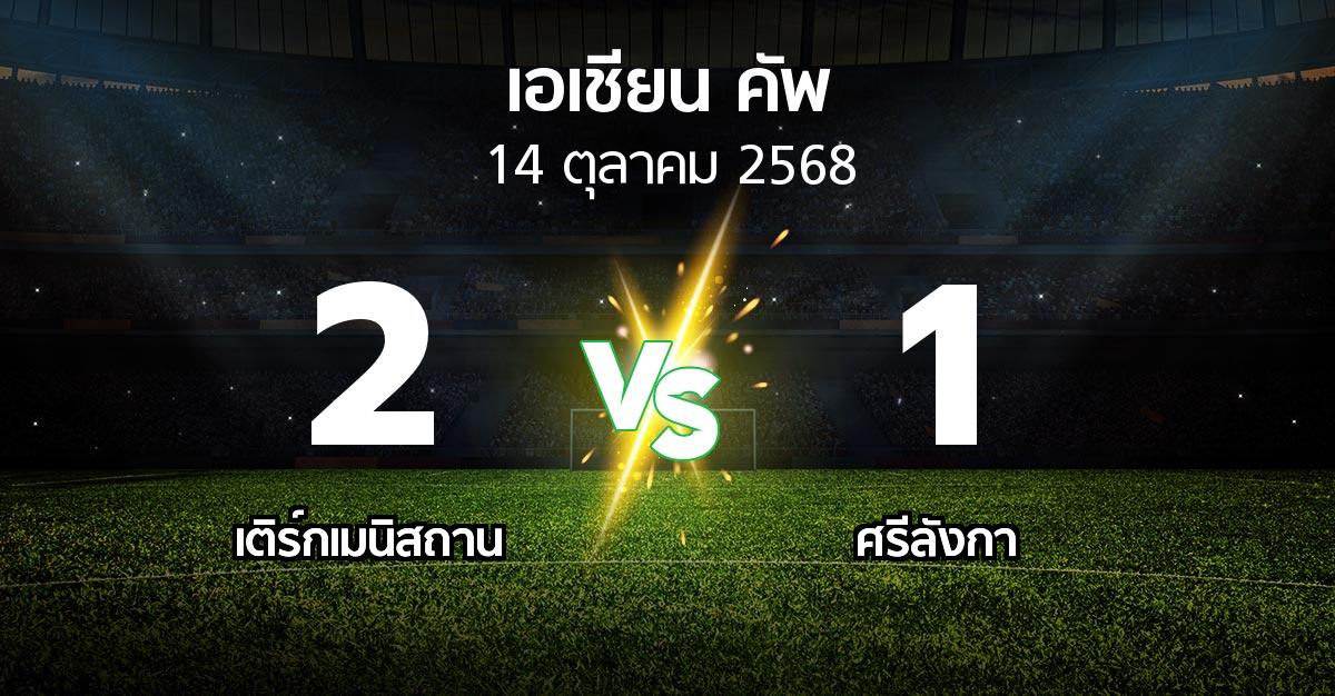 ผลบอล : เติร์กเมนิสถาน vs ศรีลังกา (เอเชียนคัพ 2024-2027)