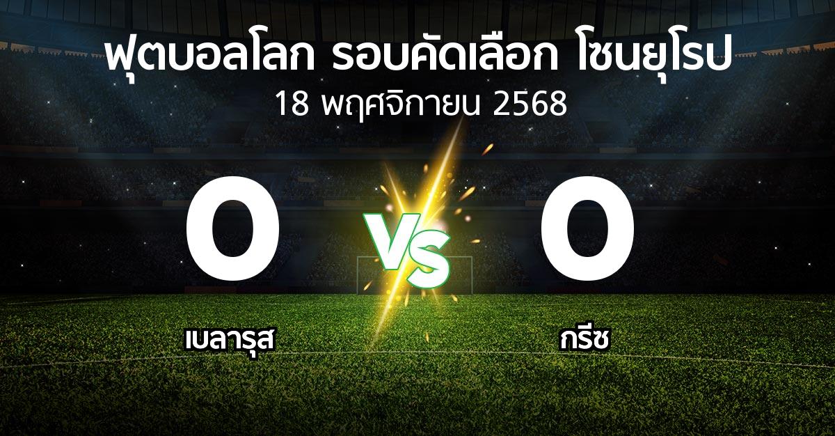 ผลบอล : เบลารุส vs กรีซ (ฟุตบอลโลก-รอบคัดเลือก-โซนยุโรป 2025-2026)