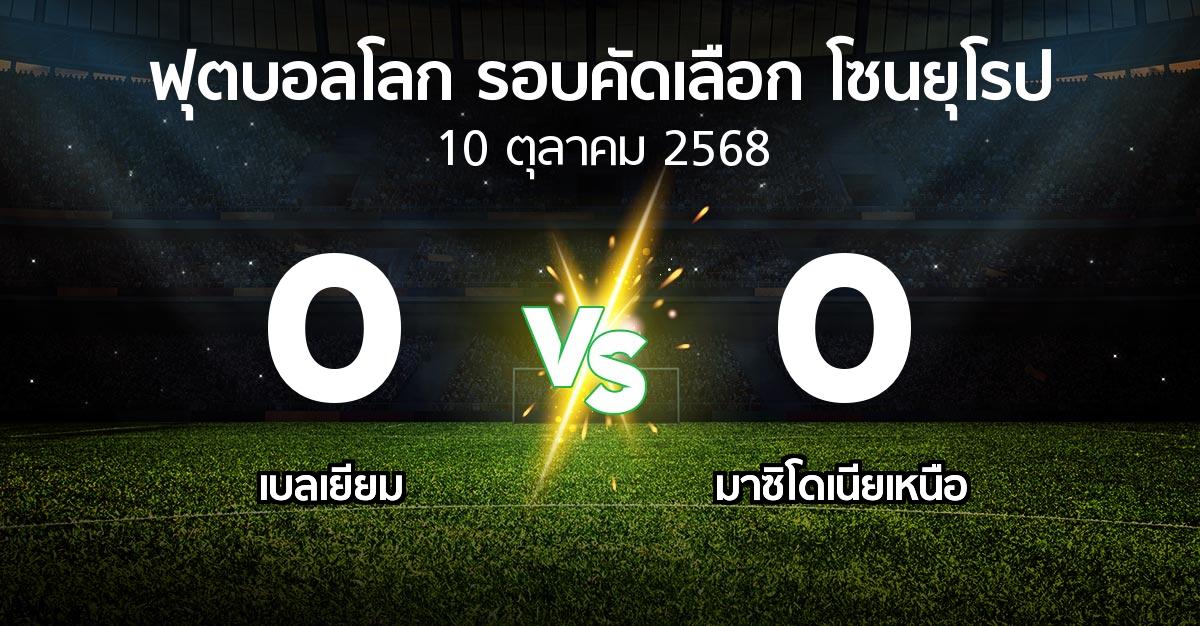 ผลบอล : เบลเยียม vs มาซิโดเนียเหนือ (ฟุตบอลโลก-รอบคัดเลือก-โซนยุโรป 2025-2026)