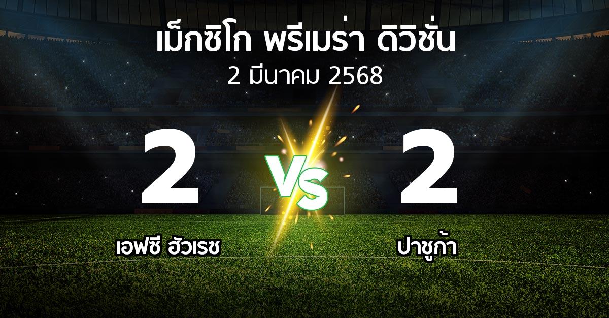 โปรแกรมบอล : เอฟซี ฮัวเรซ vs ปาชูก้า (เม็กซิโก-พรีเมร่า-ดิวิชั่น 2024-2025)