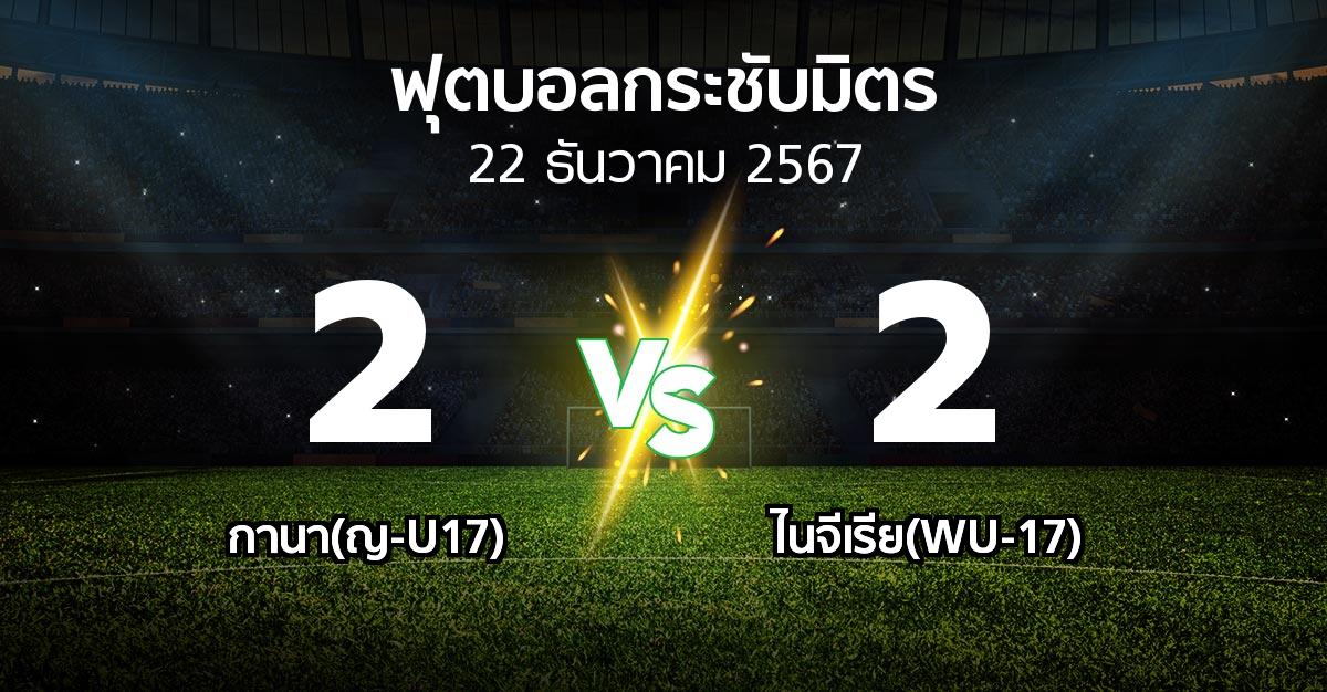 โปรแกรมบอล : กานา(ญ-U17) vs ไนจีเรีย(WU-17) (ฟุตบอลกระชับมิตร)