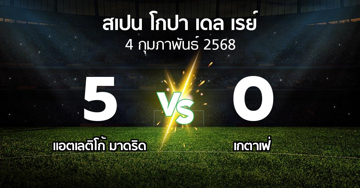 ผลบอล : แอต.มาดริด vs เกตาเฟ่ (สเปน-โกปาเดลเรย์ 2024-2025)