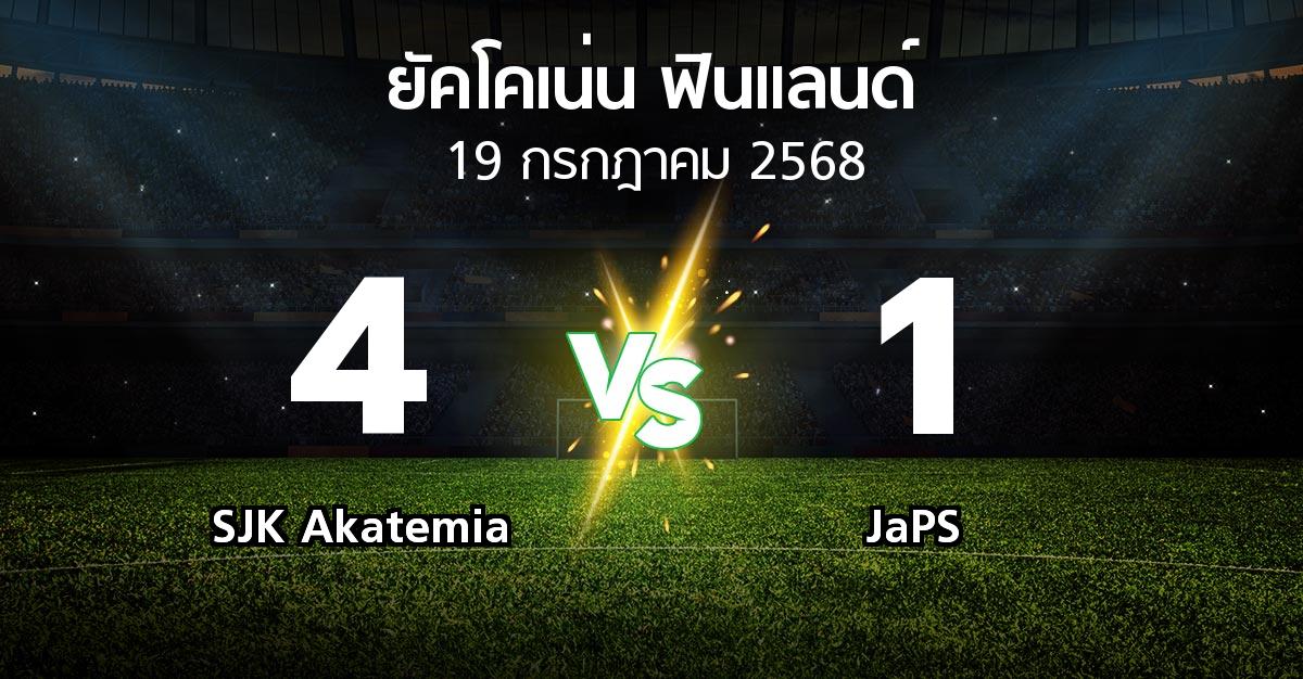 ผลบอล : SJK Akatemia vs JaPS (ยัคโคเน่น-ฟินแลนด์ 2025)