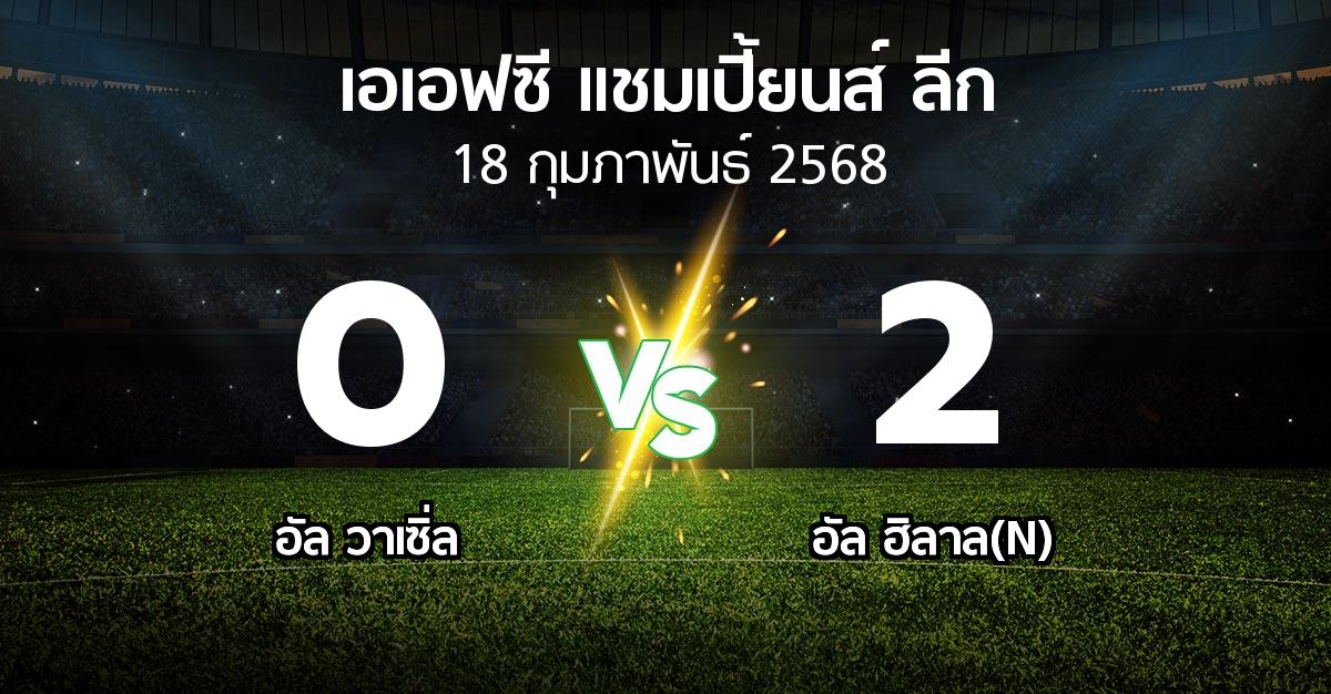 ผลบอล : อัล วาเซิ่ล vs อัล ฮิลาล(N) (เอเอฟซีแชมเปี้ยนส์ลีก 2024-2025)