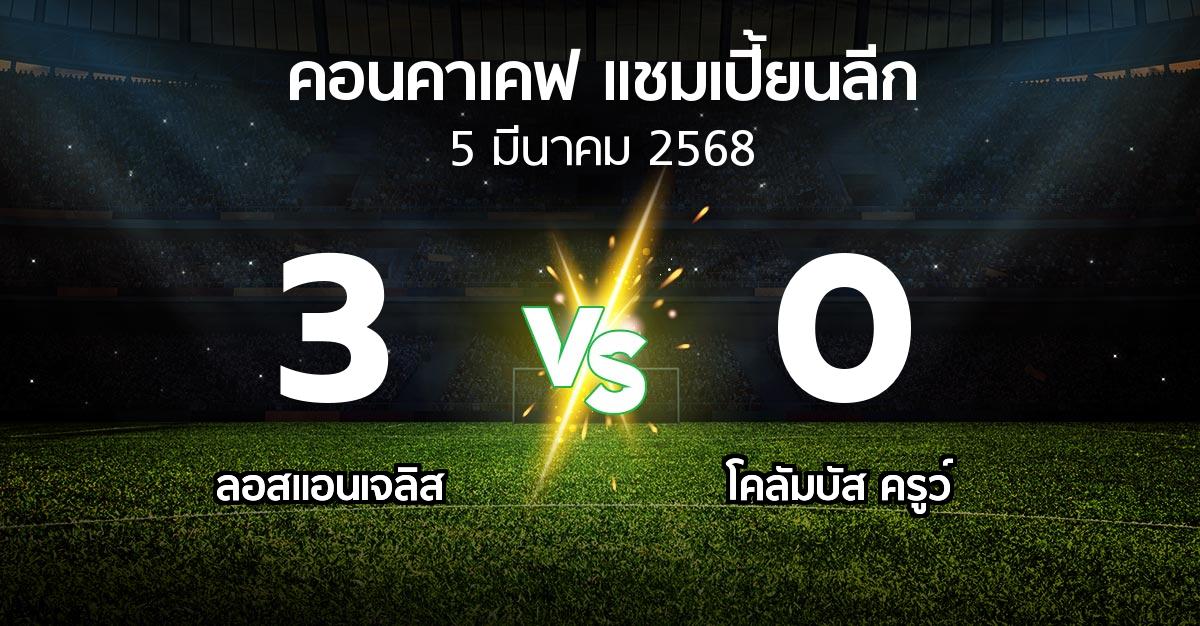 ผลบอล : ลอสแอนเจลิส vs โคลัมบัส ครูว์ (คอนคาเคฟ-แชมเปี้ยนลีก 2025)