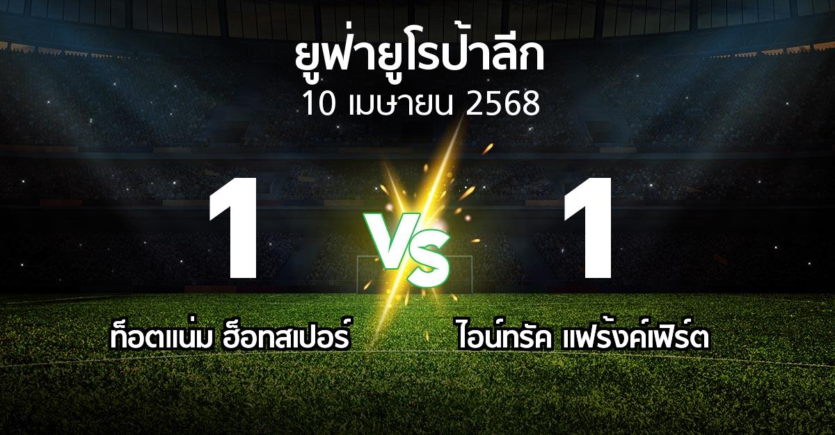 ผลบอล : สเปอร์ส vs แฟร้งค์เฟิร์ต (ยูฟ่า ยูโรป้าลีก 2024-2025)