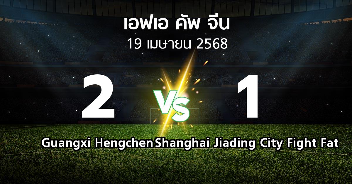 ผลบอล : Guangxi Hengchen vs Shanghai Jiading City Fight Fat (เอฟเอ-คัพ-จีน 2025)