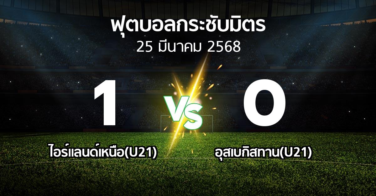 โปรแกรมบอล : ไอร์แลนด์เหนือ(U21) vs อุสเบกิสทาน(U21) (ฟุตบอลกระชับมิตร)