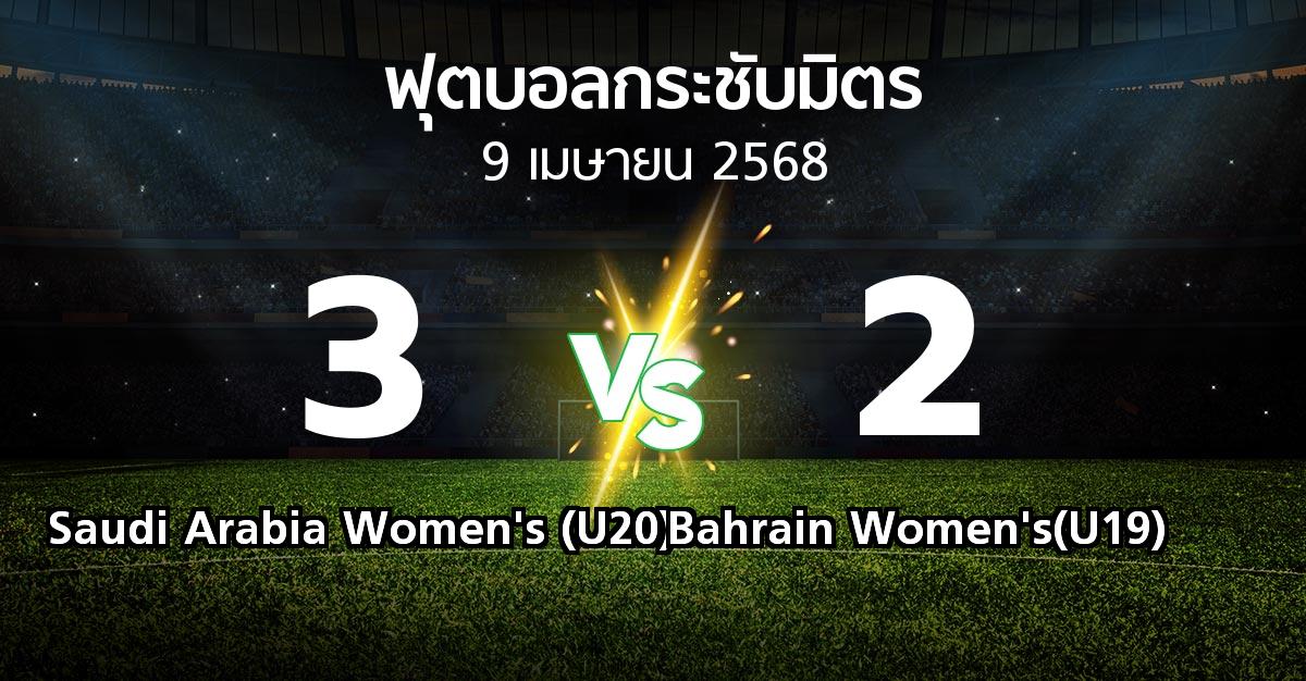โปรแกรมบอล : Saudi Arabia Women's (U20) vs Bahrain Women's(U19) (ฟุตบอลกระชับมิตร)