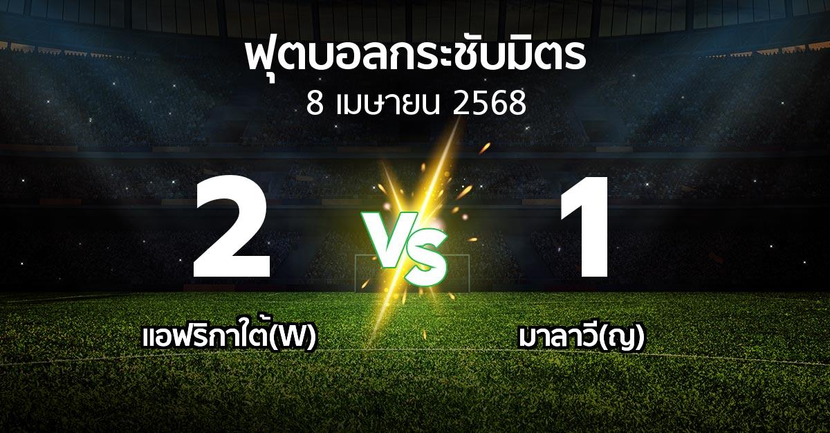 โปรแกรมบอล : แอฟริกาใต้(W) vs มาลาวี(ญ) (ฟุตบอลกระชับมิตร)