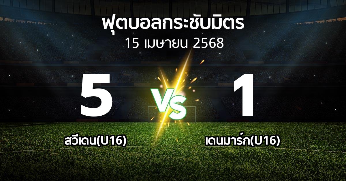 โปรแกรมบอล : สวีเดน(U16) vs เดนมาร์ก(U16) (ฟุตบอลกระชับมิตร)