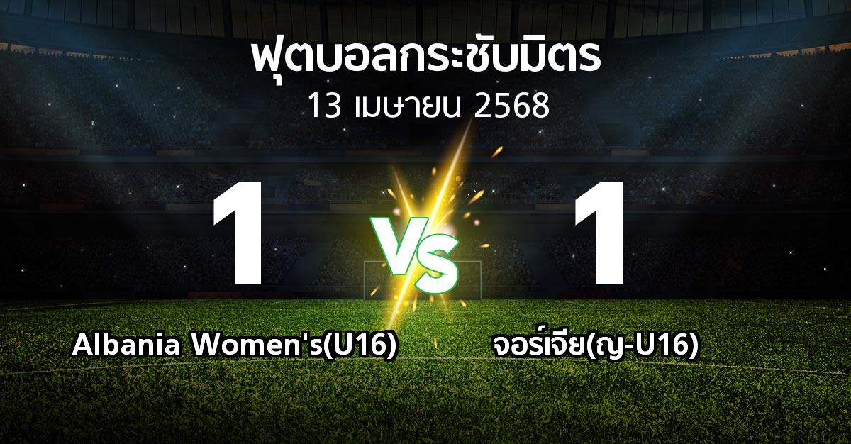 โปรแกรมบอล : Albania Women's(U16) vs จอร์เจีย(ญ-U16) (ฟุตบอลกระชับมิตร)
