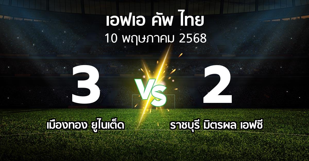 ผลบอล : เมืองทอง ยูไนเต็ด vs ราชบุรี มิตรผล เอฟซี (ไทยเอฟเอคัพ 2024-2025)