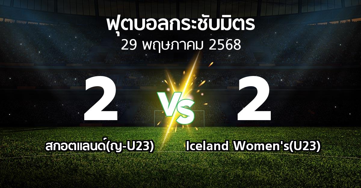 โปรแกรมบอล : สกอตแลนด์(ญ-U23) vs Iceland Women's(U23) (ฟุตบอลกระชับมิตร)