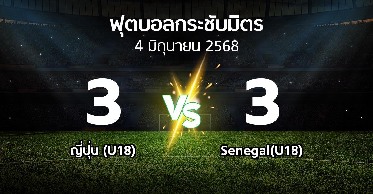 โปรแกรมบอล : ญี่ปุ่น (U18) vs Senegal(U18) (ฟุตบอลกระชับมิตร)