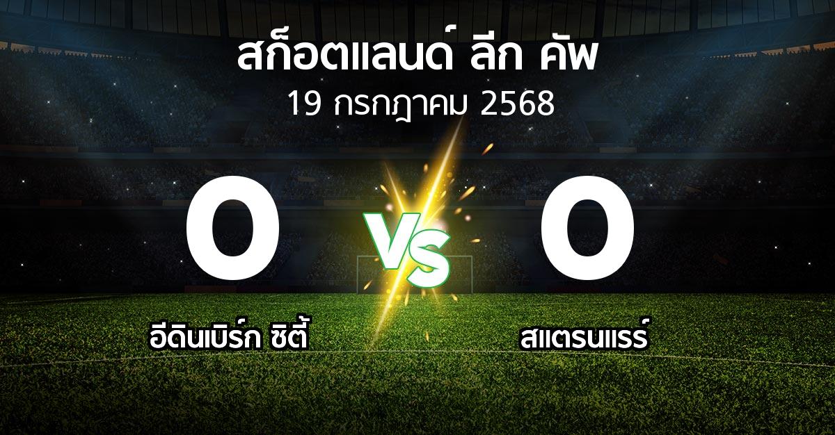 ผลบอล : อีดินเบิร์ก ซิตี้ vs สแตรนแรร์ (สก็อตแลนด์-ลีก-คัพ 2025-2026)