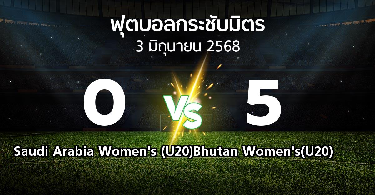 ผลบอล : Saudi Arabia Women's (U20) vs Bhutan Women's(U20) (ฟุตบอลกระชับมิตร)