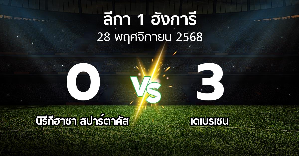 ผลบอล : นิรีกีฮาซา สปาร์ตาคัส vs เดเบรเซน (ลีกา-1-ฮังการี 2025-2026)