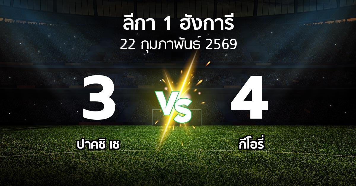 ผลบอล : ปาคซิ เซ vs กีโอรี่ (ลีกา-1-ฮังการี 2025-2026)