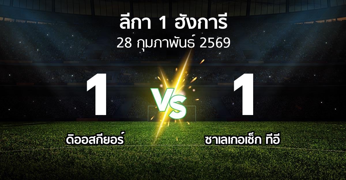 ผลบอล : ดิออสกียอร์ vs ซาเลเกอเซ็ก ทีอี (ลีกา-1-ฮังการี 2025-2026)