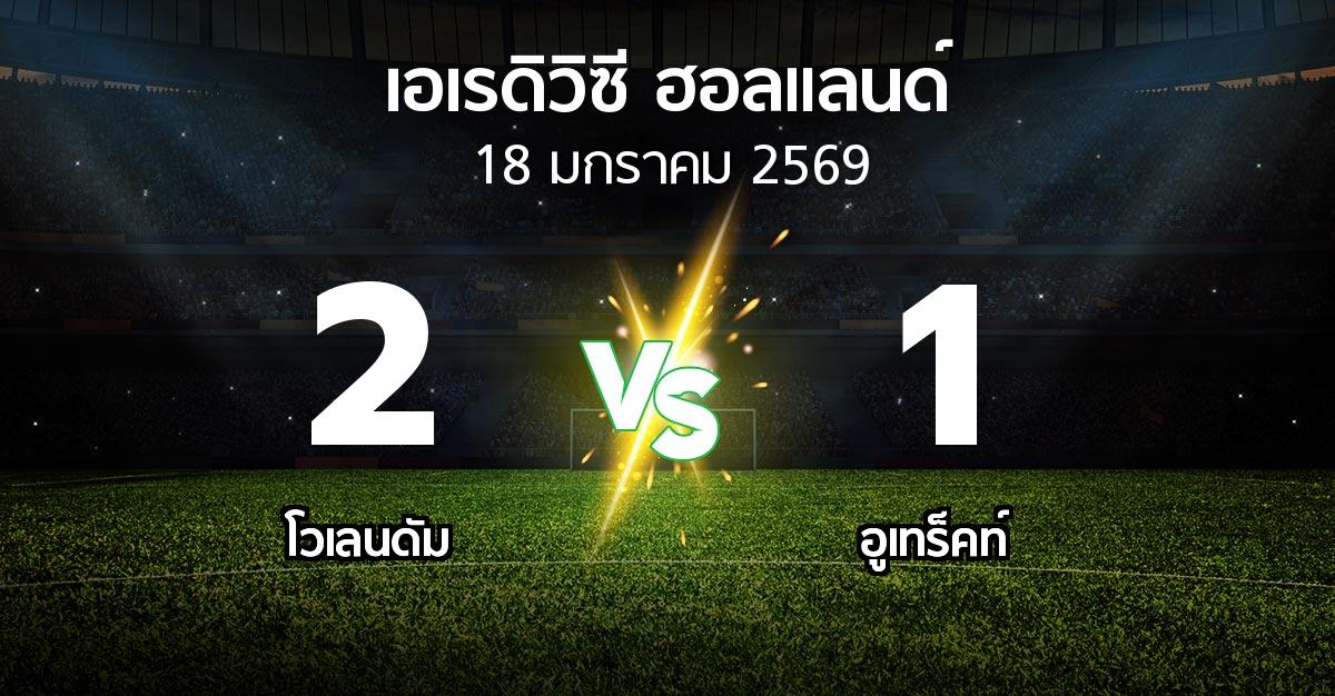 ผลบอล : โวเลนดัม vs อูเทร็คท์ (เอเรดิวิซี่ ฮอลแลนด์ 2025-2026)