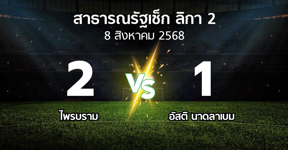 ผลบอล : ไพรบราม vs อัสติ นาดลาเบม (สาธารณรัฐเช็ก-ลิกา-2 2025-2026)
