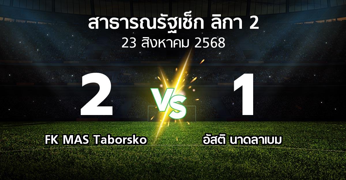 ผลบอล : FK MAS Taborsko vs อัสติ นาดลาเบม (สาธารณรัฐเช็ก-ลิกา-2 2025-2026)