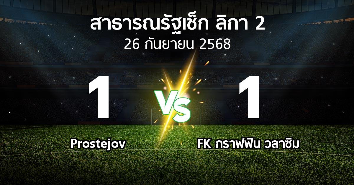 ผลบอล : Prostejov vs FK กราฟฟิน วลาซิม (สาธารณรัฐเช็ก-ลิกา-2 2025-2026)