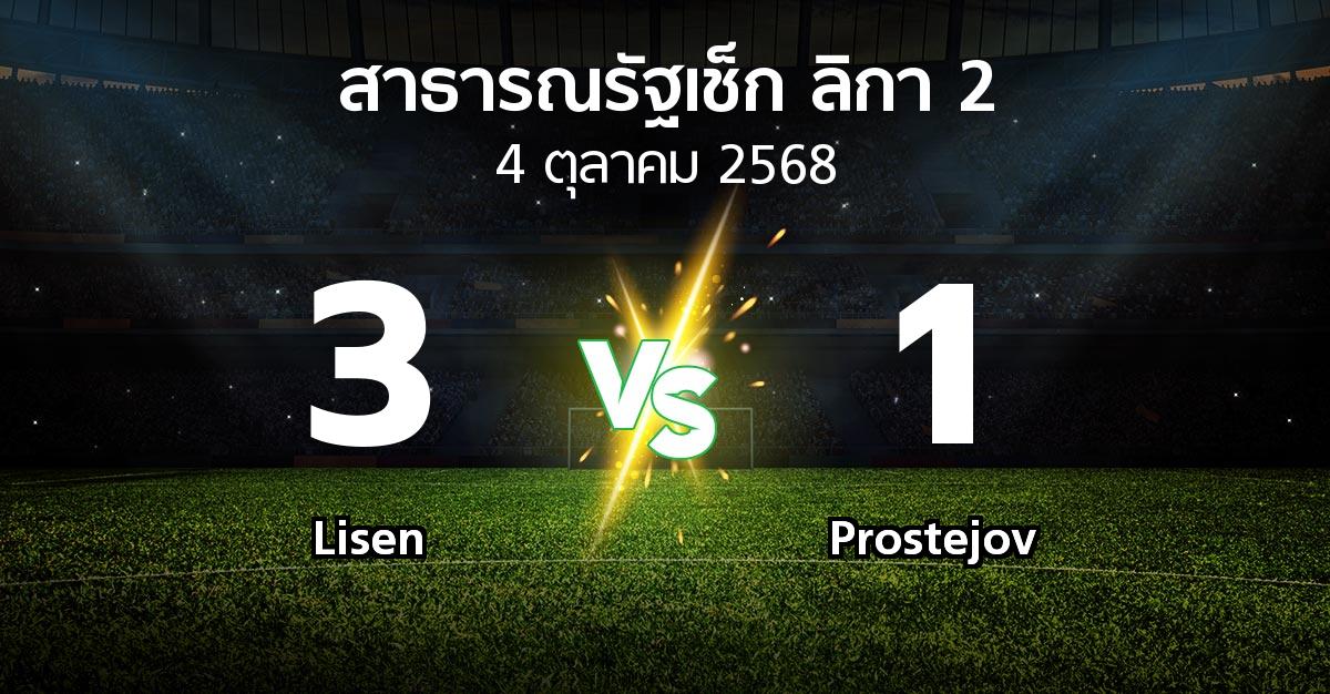 ผลบอล : Lisen vs Prostejov (สาธารณรัฐเช็ก-ลิกา-2 2025-2026)