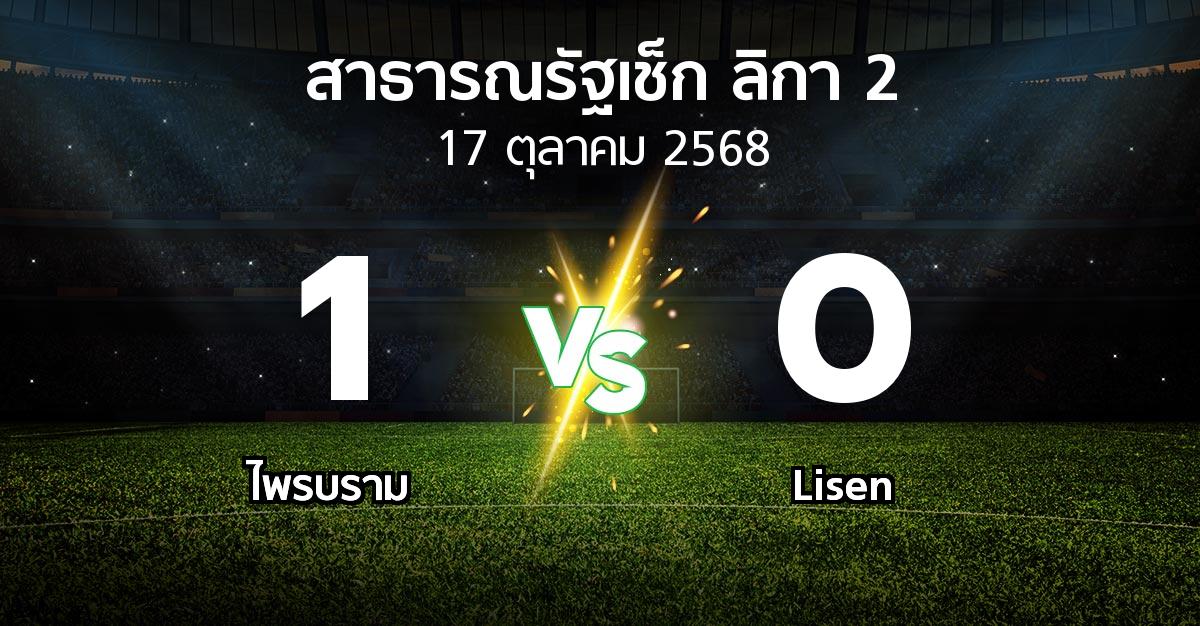 ผลบอล : ไพรบราม vs Lisen (สาธารณรัฐเช็ก-ลิกา-2 2025-2026)