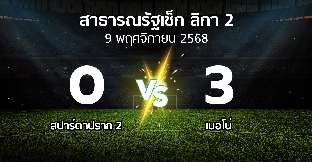 ผลบอล : สปาร์ตาปราก 2 vs เบอโน่ (สาธารณรัฐเช็ก-ลิกา-2 2025-2026)