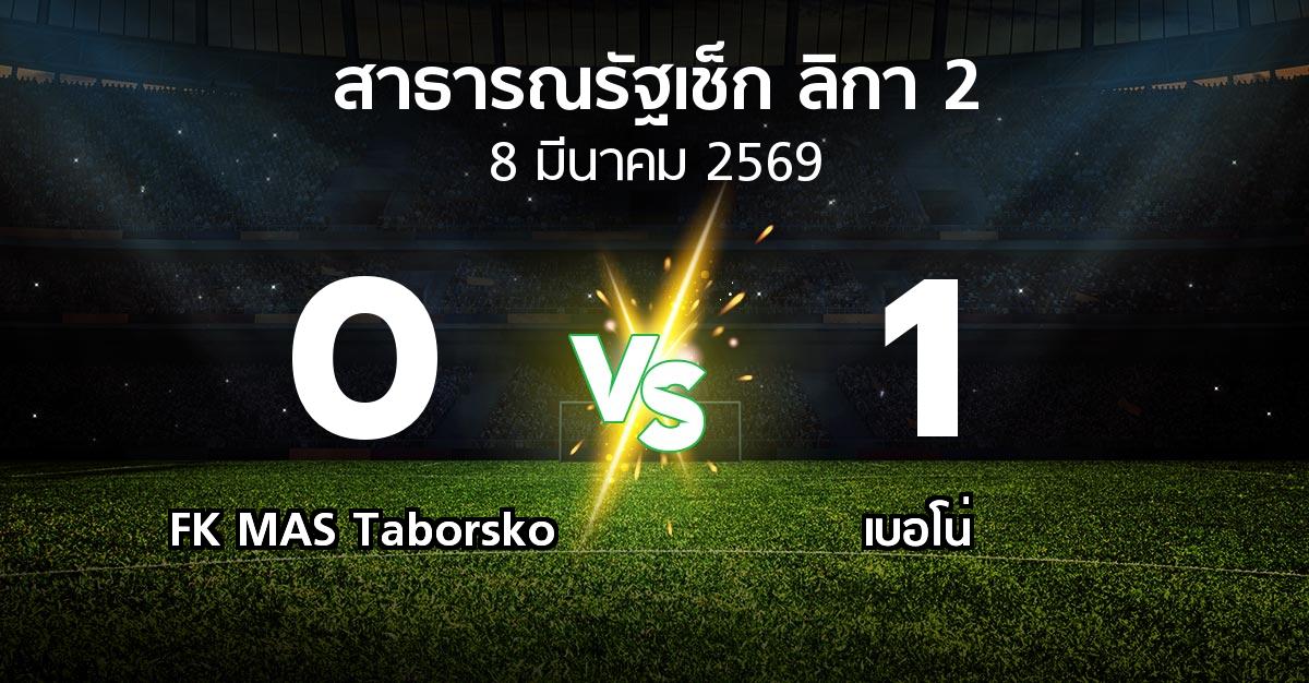 ผลบอล : FK MAS Taborsko vs เบอโน่ (สาธารณรัฐเช็ก-ลิกา-2 2025-2026)