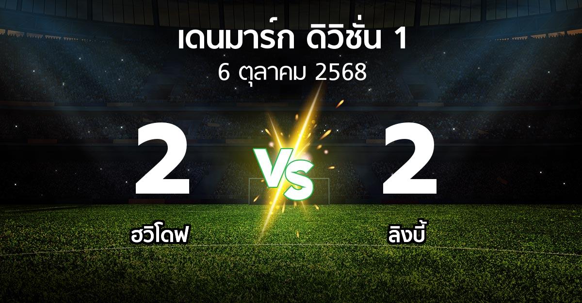 ผลบอล : ฮวิโดฟ vs ลิงบี้ (เดนมาร์ก-ดิวิชั่น-1 2025-2026)