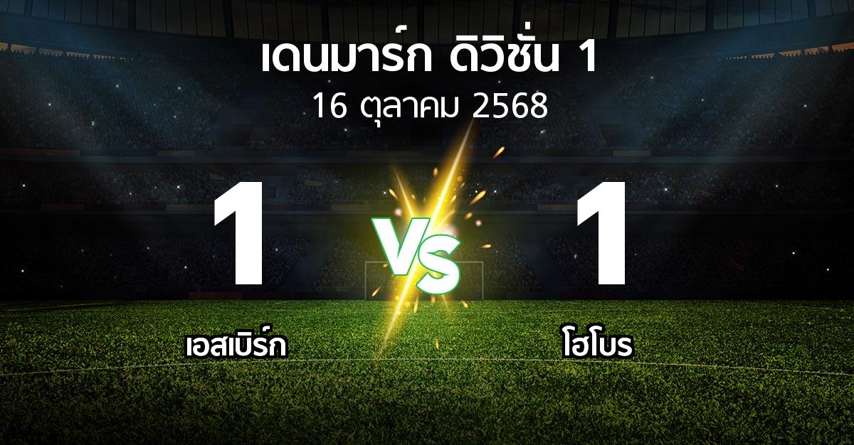 ผลบอล : เอสเบิร์ก vs โฮโบร (เดนมาร์ก-ดิวิชั่น-1 2025-2026)