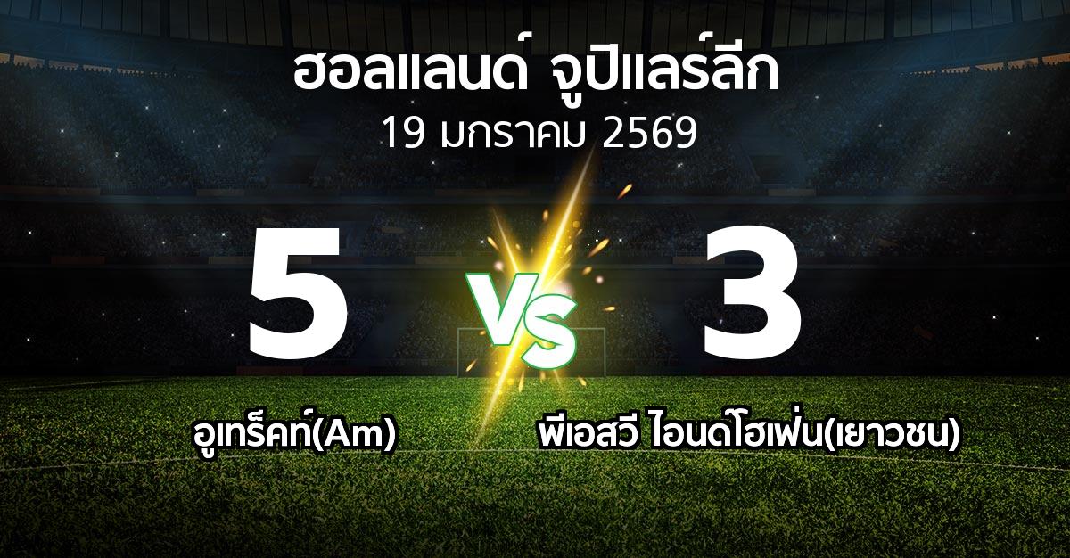 ผลบอล : อูเทร็คท์(Am) vs พีเอสวี ไอนด์โฮเฟ่น(เยาวชน) (ฮอลแลนด์-จูปิแลร์ลีก 2025-2026)