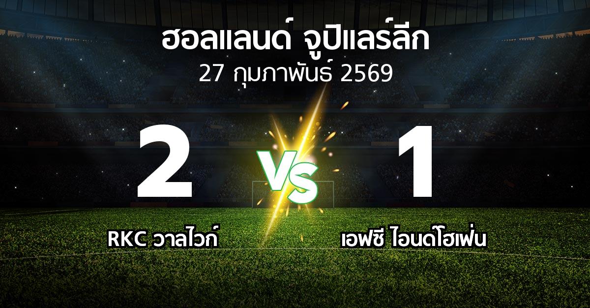 ผลบอล : วาลไวก์ vs เอฟซี ไอนด์โฮเฟ่น (ฮอลแลนด์-จูปิแลร์ลีก 2025-2026)