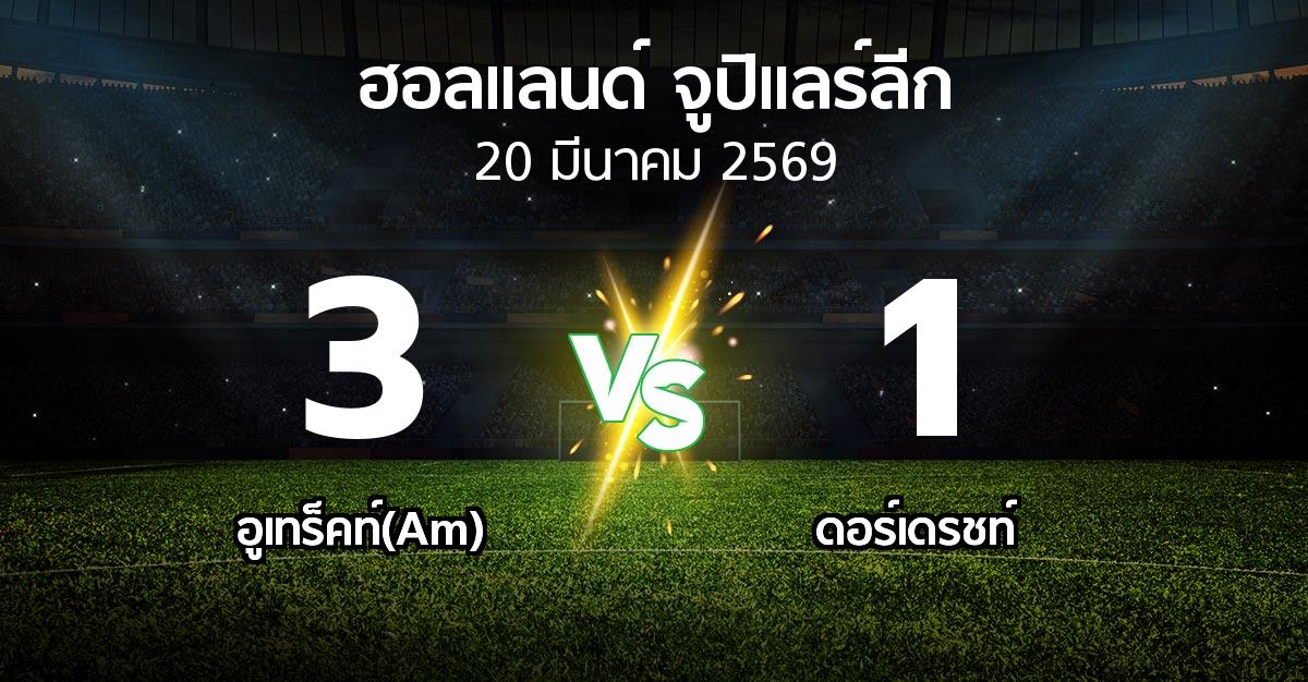 ผลบอล : อูเทร็คท์(Am) vs ดอร์เดรชท์ (ฮอลแลนด์-จูปิแลร์ลีก 2025-2026)